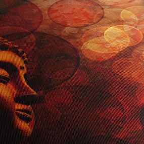 Obraz - Budha v červených tónoch (90x60 cm)