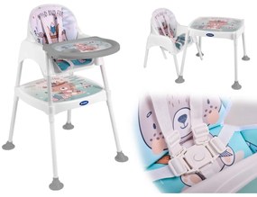 Detská jedálenská stolička 3v1 | modrá