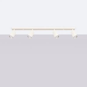 Sollux SL.1498 - Bodové svietidlo RING 4xGU10/10W/230V krémová