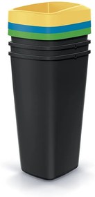 Súprava odpadkových košov COMPACTO 3x25 L čierna