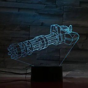 3Dmix 3DL-BSC026 – 3D LED nočná lampa - Minigun