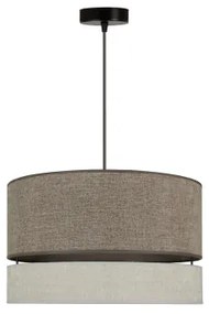 Duolla - Luster na lanku DOUBLE 1xE27/15W/230V pr. 40 cm hnedá/šedá