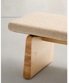 Béžová/v prírodnej farbe ženilková lavica Topaz – Kave Home