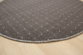 AKCIA: 80x80 (průměr) kruh cm Kusový koberec Udinese hnedý kruh, hnedá, chodba / predsieň, Condor Carpets