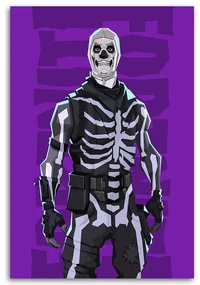 Gario Obraz na plátne Lebka Trooper fortnite - Nikita Abakumov Rozmery: 80 x 120 cm