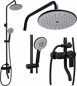 Sprchová súprava Rea VERSO s výtokom do vane - čierna