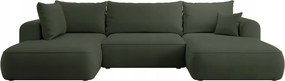 Rohová sedacia súprava v tvare U Olivo U (L) (zelená čierna)