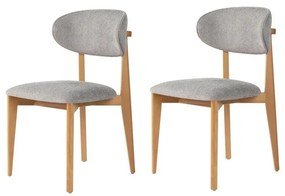 Súprava jedálenských stoličiek Lionte Grey and Light Oak, 2 ks