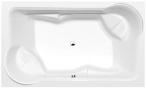 Polysan, DUO obdĺžniková vaňa 200x120x45cm, biela, 16111