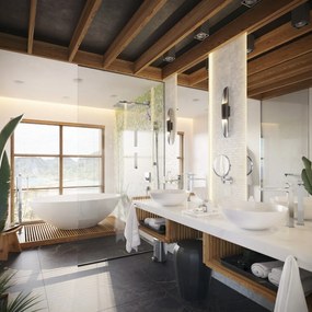 Hansgrohe AddStoris, kozmetické zrkadlo Ø188 mm, chrómová, HAN-41791000