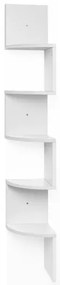 Rohová nástenná polica SNAKE biela