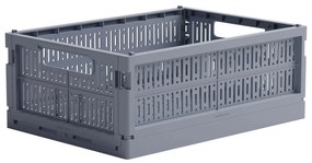 Made Crate Skladacia prepravka Blue Grey – midi