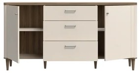 Komoda VIRO so zásuvkami hnedá/béžová