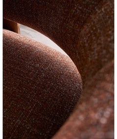 Hnedé ženilkové kreslo Granite – Kave Home