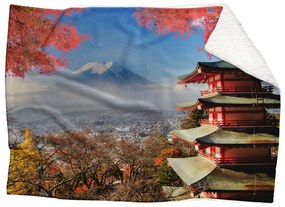 Deka Hora Fuji (Rozmer: 150 x 120 cm, Podšitie baránkom: ÁNO)