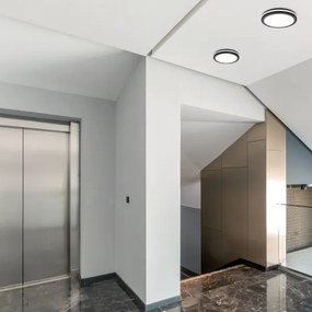 LED Kúpeľňové stropné svietidlo so senzorom LED/24W/230V pr. 30 cm čierna + DO