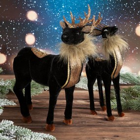 DEKORAČNÁ FIGÚRKA DEER 13X28 CM ČIERNA