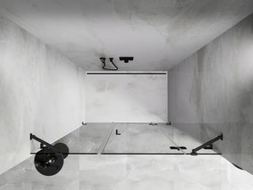 Mexen Lunar, pravé otočné sprchové dvere 145 cm, 8mm číre sklo, grafitový profil, 834S-145-050-95-00-P