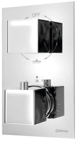 Podomietková sprchová batéria v lesklej striebornej farbe (3 výstupy) Latus – Sapho