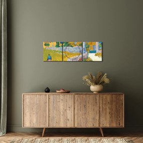 Obraz - Vincent van Gogh, Farmhouse in Provence, reprodukcia (s hodinami) (90x30 cm)