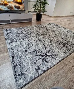 Koberec Plush Deluxe Sivý mramor – huňatý shaggy koberec Rozmer: 60x100 cm