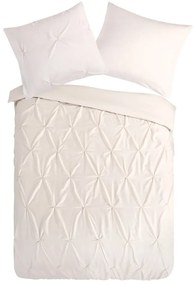 Krémové predĺžené obliečky na jednolôžko z mikrovlákna 140x220 cm Pure Elegance – Good Morning