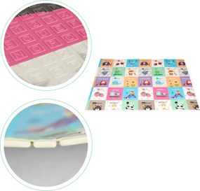ECOTOYS Dětská skládací oboustranná podložka na hraní, lezení a učení chůze