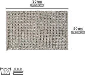 Sivá textilná kúpeľňová predložka 50x80 cm Ecoli – Wenko
