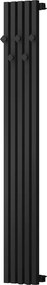 Mexen, Mexen Flux dekoratívny kúpeľňový radiátor 1500 x 240 mm, 450 W, čierny - W127-1500-240-00-70