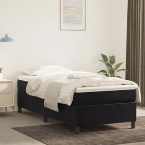 Rám na boxspring posteľ čierny 100x200 cm zamat