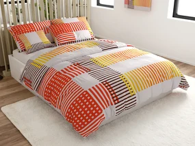 Obliečky z mikrosaténu MIRVOLLI, bielo-červené Rozmer obliečky: 70 x 90 cm | 140 x 200 cm