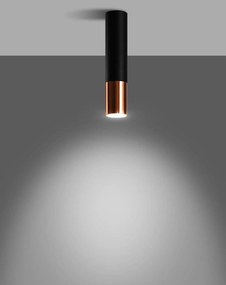 Stropné svietidlo Loopez, 1x čierne kovové tienidlo, c