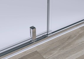 Cerano Santini, sprchovací kút s krídlovými dverami 110(dvere) x 90(stena) x 195 cm, 6mm číre sklo, chrómový profil, CER-CER-426229