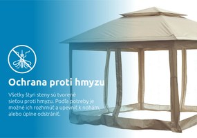 Marimex | Záhradný altánok Marimex Vista 3x3 m - béžový | 10970574