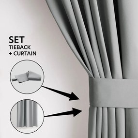 Sivý zatemňovací termo záves 140x245 cm Pleat – Restilo