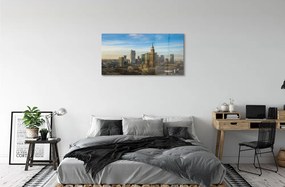 Obraz na akrylátovom skle Panorama varšava mrakodrapov 100x50 cm