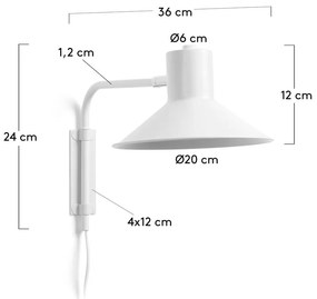 Biele nástenné svietidlo Aria – Kave Home