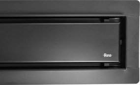 Odtokový žľab REA NEOX PURE 80 cm, čierna matná