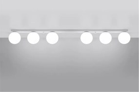 Biele stropné svietidlo so skleneným tienidlom ø 12 cm Umerta – Sollux