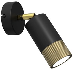 Luminex Nástenné bodové svietidlo LINK 1xGU10/8W/230V čierna/mosadz LU3880