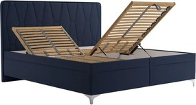 Posteľ Moosa 180x200 cm, námornícka modrá látka