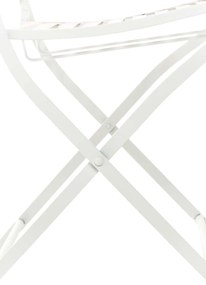 Kovová skladacia stolička Sibell (SET 2 ks) - Biela
