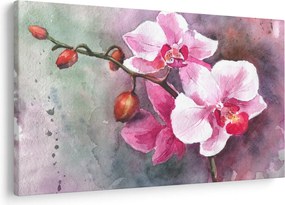 Obraz - Orchidey, aquarel (90x60 cm)