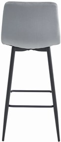 Prehouse Barová stolička POZZA - strieborno sivý zamat