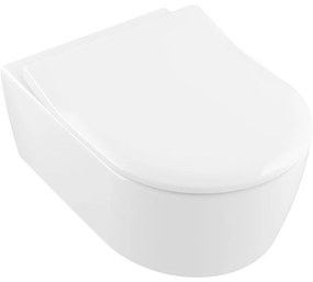 VILLEROY &amp; BOCH Avento Combi-Pack, závesné WC s DirectFlush + WC sedátko s poklopom SlimSeat, s QuickRelease a Softclosing, biela alpská, 5656RS01