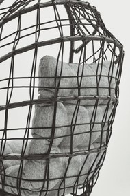 Skládací závěsné houpací křeslo Houseland Chloe černé