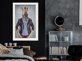 Artgeist Plagát - Zebra Ewa [Poster] Veľkosť: 40x60, Verzia: Zlatý rám