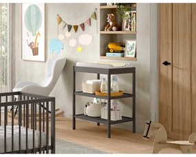 Antracitový prebaľovací pult z bukového dreva Dino – Vipack