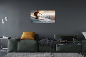 Obraz canvas lyžiarske palice muž 100x50 cm