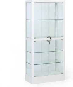 Presklená vitrína, 1800 × 800 × 400 mm, biela